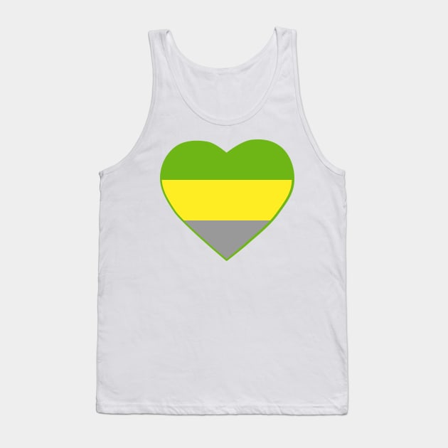 Pride Flag Heart Lithromantic Tank Top by VanumChan